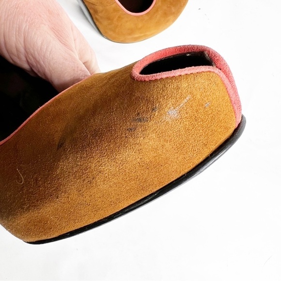 Casadei Suede Peep Toe Heels - Picture 6 of 6